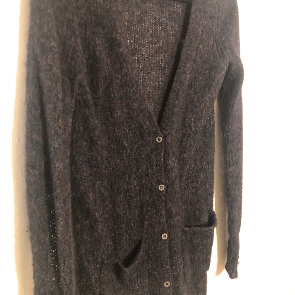 Madewell Wallace Long Cardigan in Dark Gray - Picture 2 of 6